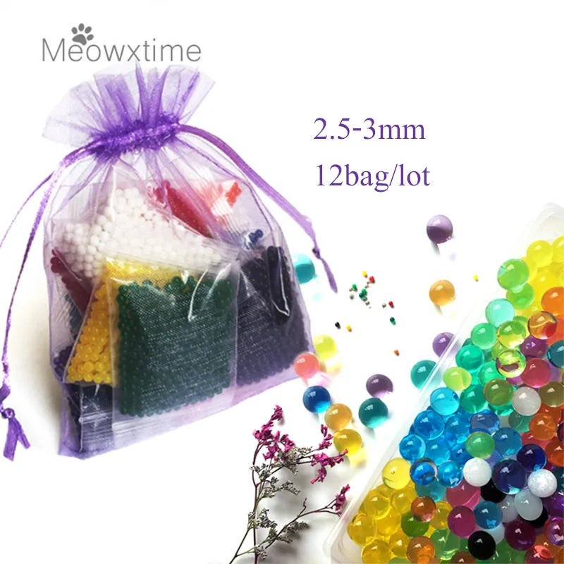 12bags/lot Pearl Shape 2.5-3mm Crystal Soil Mud Orbiz Growing Bulbs Hydrogel Gel Growing Water Balls Water Beads Birthday Gifts
12bags/lot Pearl Shape 2.5-3mm Crystal Soil Mud Orbiz Growing Bulbs Hydrogel Gel Growing Water Balls Water Beads Birthday Gifts