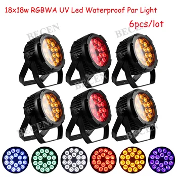6pcs 18X18W Led Par Light 6in1 RGBWA UV Quad Color Outdoor Flat Par Can IP65 Waterproof
6pcs 18X18W Led Par Light 6in1 RGBWA UV Quad Color Outdoor Flat Par Can IP65 Waterproof