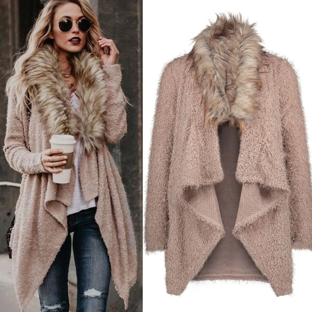 Fashion Winter And Autumn Big Hair Collar Cardigan Plush Knitted Windbreaker Ladies Jacket Warmth XXL Women Jacket
Fashion Winter And Autumn Big Hair Collar Cardigan Plush Knitted Windbreaker Ladies Jacket Warmth XXL Women Jacket