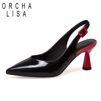 ORCHA LISA Genuine leather Women High Heels Pointed Toe Slingbacks Pumps black red elegant office wedding party shoes New
ORCHA LISA Genuine leather Women High Heels Pointed Toe Slingbacks Pumps black red elegant office wedding party shoes New