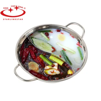 2 in 1 Stainless Steel Hot Pot Chinese Traditional Twin Divided Hot Pot For Induction Cooker Kitchen Cookware Soup Cooking Pot
2 in 1 Stainless Steel Hot Pot Chinese Traditional Twin Divided Hot Pot For Induction Cooker Kitchen Cookware Soup Cooking Pot