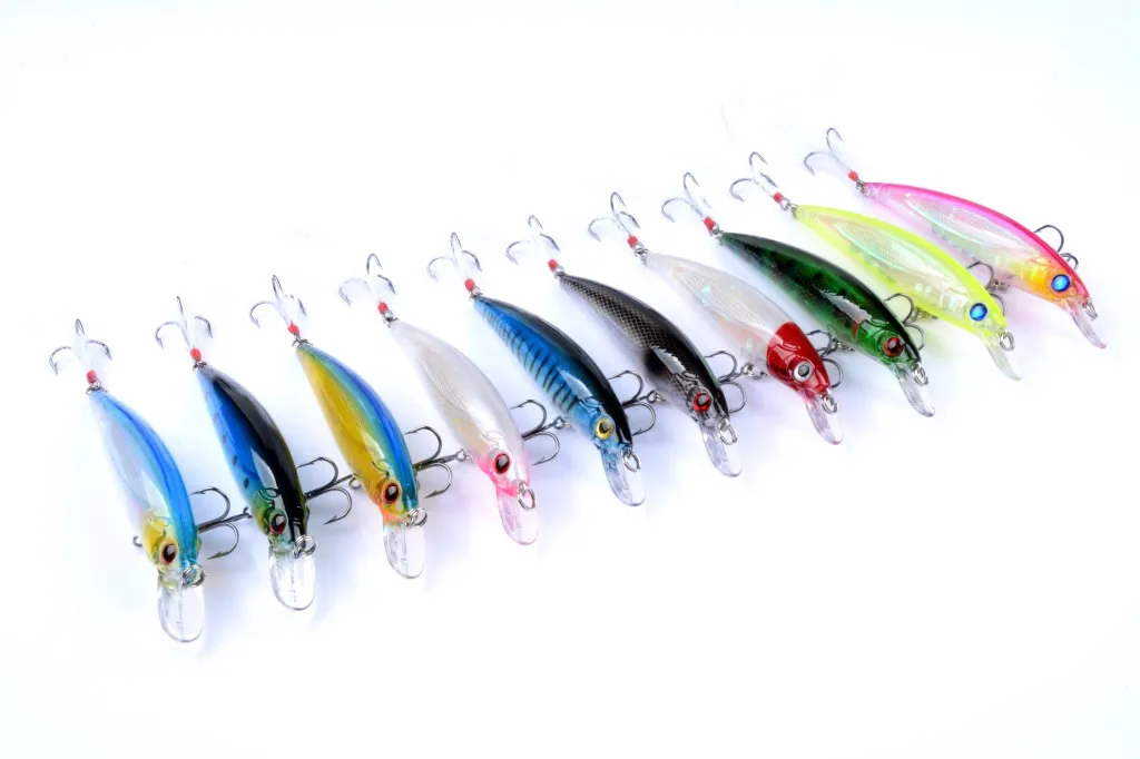 10Pcs/Lot 11cm/13.4g Isca Artificial Minnow Fish Fishing Lure Bait With 4# Feather Hook For Peche Leurre Pescaria Fishing Tackle
10Pcs/Lot 11cm/13.4g Isca Artificial Minnow Fish Fishing Lure Bait With 4# Feather Hook For Peche Leurre Pescaria Fishing Tackle