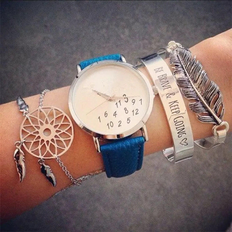 Modyle Boho Leaves Dreamcatcher Alphabet Chain Opening Bangle Women Fashion Silver Bracelet Set Exquisite Valentines Day Gift
Modyle Boho Leaves Dreamcatcher Alphabet Chain Opening Bangle Women Fashion Silver Bracelet Set Exquisite Valentines Day Gift