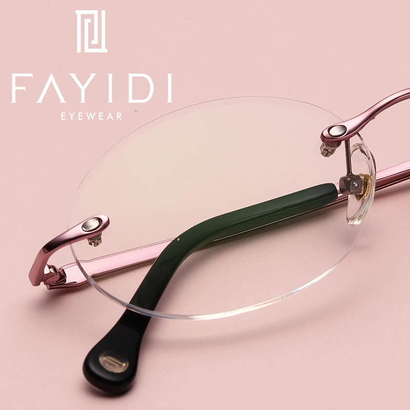 Metal Rimless Glasses Prescription Myopia Hyperopia Presbyopia Optical Clear Eyeglasses For Women #F132
Metal Rimless Glasses Prescription Myopia Hyperopia Presbyopia Optical Clear Eyeglasses For Women #F132