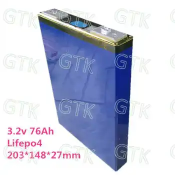 GTK Lifepo4 3.2v 76Ah rechargeable battery for 12v 24v 36v 48v DIY battery pack electric bike car scooter inverter etc.
GTK Lifepo4 3.2v 76Ah rechargeable battery for 12v 24v 36v 48v DIY battery pack electric bike car scooter inverter etc.
