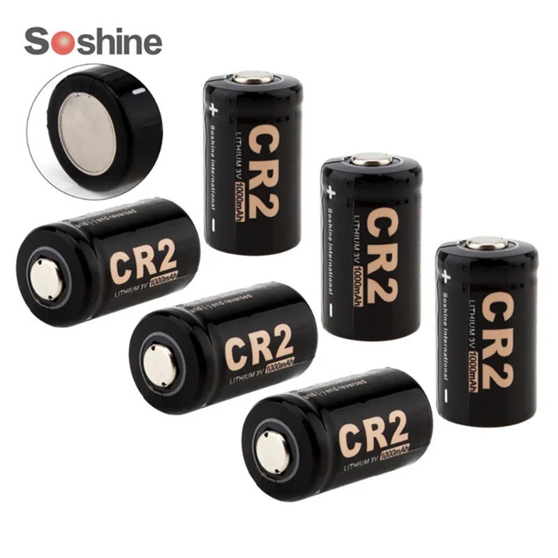 6pcs/set Soshine 3V 1000mAh CR2 Lithium Battery CR2 Primary & Dry Batteries for LED Flashlights Headlamps
6pcs/set Soshine 3V 1000mAh CR2 Lithium Battery CR2 Primary & Dry Batteries for LED Flashlights Headlamps
