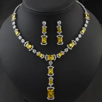 6 color option square shape yellow golden zircon stone jewelry set,high quality fashion necklace earring set for wedding/party
6 color option square shape yellow golden zircon stone jewelry set,high quality fashion necklace earring set for wedding/party