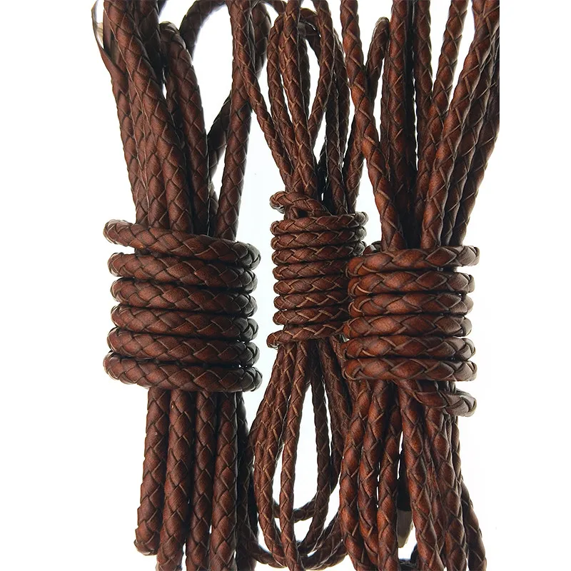 2meter 3/4/5mm Round Braided Genuine Leather Rope String Cord For Bracelet Necklace Jewelry Craft Making DIY Findings Z1036
2meter 3/4/5mm Round Braided Genuine Leather Rope String Cord For Bracelet Necklace Jewelry Craft Making DIY Findings Z1036