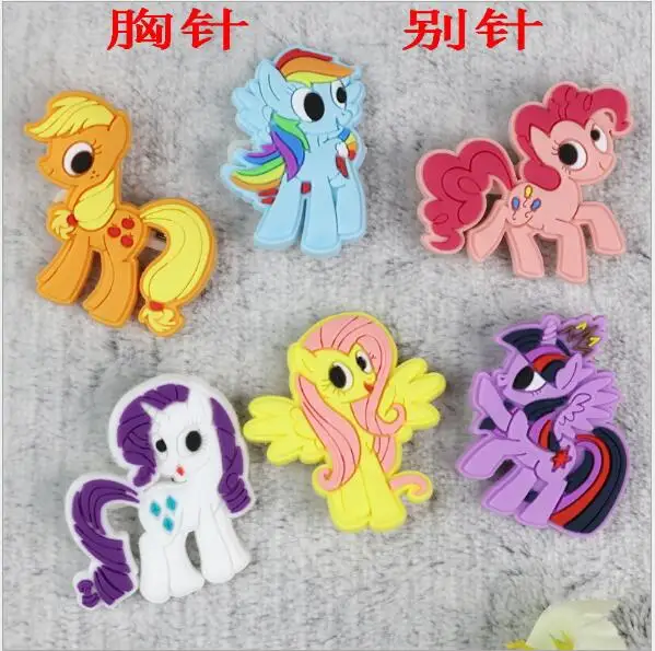 Creative cartoon PVC badges Children's brooch beautiful safety pins the Little Pony brooch
Creative cartoon PVC badges Children's brooch beautiful safety pins the Little Pony brooch