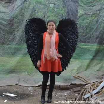 High quality black devil angel wings large fairy wings stage performance supplies creative gifts DIY decorations height 130cm
High quality black devil angel wings large fairy wings stage performance supplies creative gifts DIY decorations height 130cm