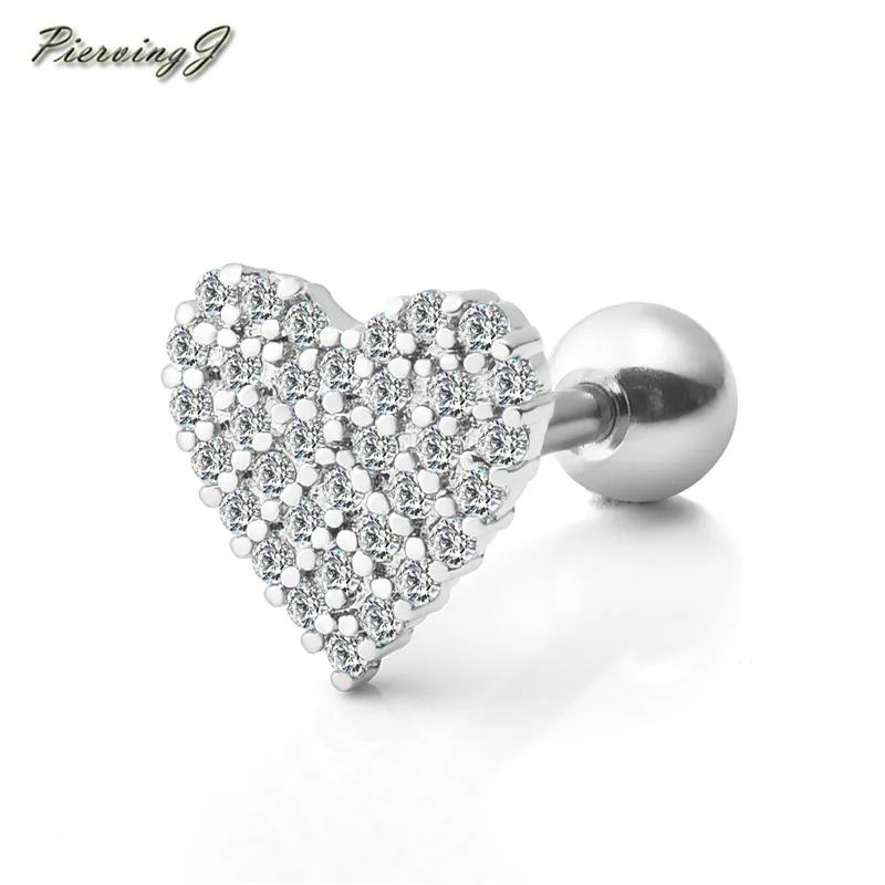 PiercingJ 1/10 pairs 16G Stainless Steel Heart Barbell Cartilage Helix Stud Earrings Cubic ZirconiaTragus Earrings Piercing
PiercingJ 1/10 pairs 16G Stainless Steel Heart Barbell Cartilage Helix Stud Earrings Cubic ZirconiaTragus Earrings Piercing