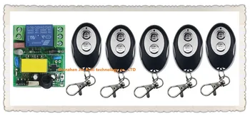 AC220V 1CH RF Wireless Mini Switch Relay Receiver + 5pcs ellipse shape Transmitters for Appliances Gate Garage Door JRL-220V-1CH
AC220V 1CH RF Wireless Mini Switch Relay Receiver + 5pcs ellipse shape Transmitters for Appliances Gate Garage Door JRL-220V-1CH