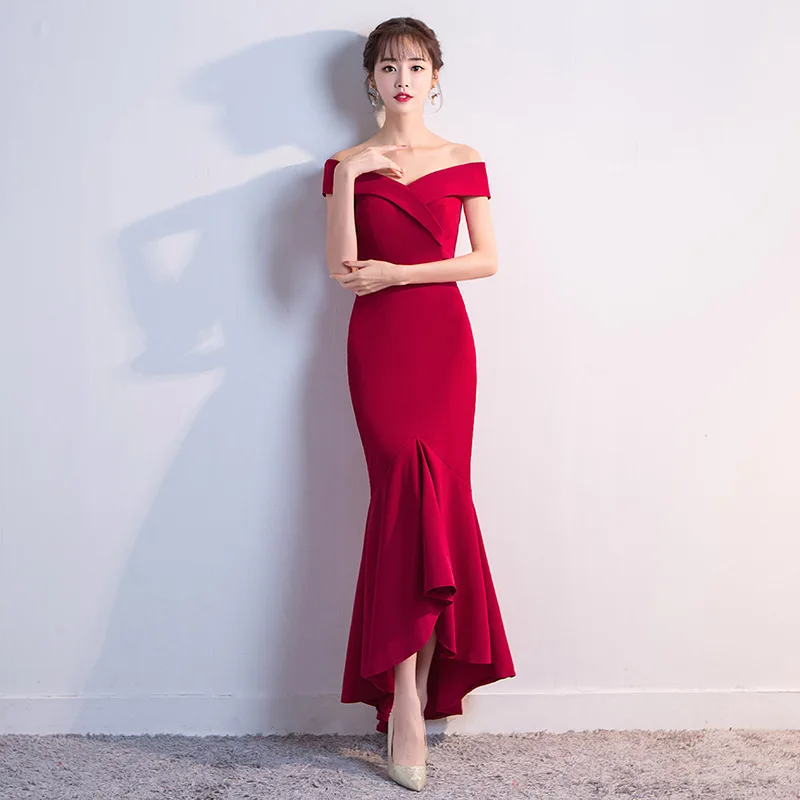 New elegant style shoulder smart dress bridesmaid dress 2019 Formal Wedding Party Prom Dresses robe de soiree vestido de noiva
New elegant style shoulder smart dress bridesmaid dress 2019 Formal Wedding Party Prom Dresses robe de soiree vestido de noiva