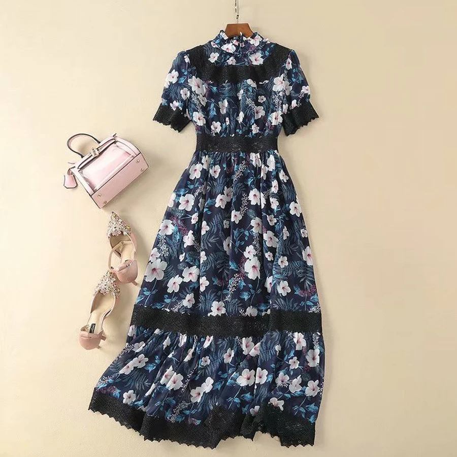 VERDEJULIAY Boho Runway Dress 2019 Summer New Fashion Lace Patchwork Flower Print Ruffles Mid-Calf Luxury Dress Women
VERDEJULIAY Boho Runway Dress 2019 Summer New Fashion Lace Patchwork Flower Print Ruffles Mid-Calf Luxury Dress Women