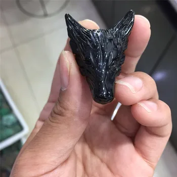 drop shipping Natural obsidian Crystal gemstone wolf head pendant reiki healing hand carved crystal jewelry making with hole
drop shipping Natural obsidian Crystal gemstone wolf head pendant reiki healing hand carved crystal jewelry making with hole