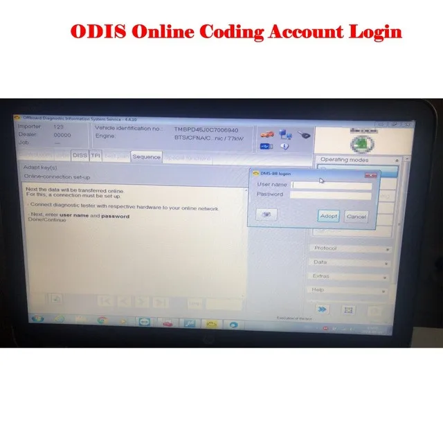 ODIS Online Coding Account Login one time Service for Audi Software 4.3.3 for VAS Diagnostic Interface VAS 5054A 4.4.1 VAS6154
ODIS Online Coding Account Login one time Service for Audi Software 4.3.3 for VAS Diagnostic Interface VAS 5054A 4.4.1 VAS6154
