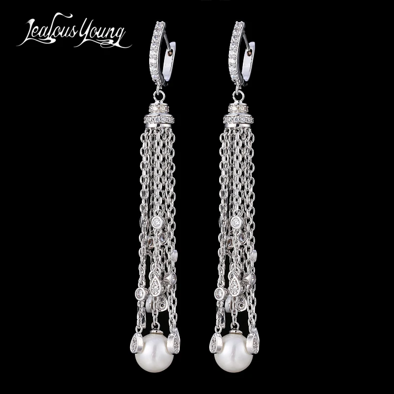 2018 Luxury Simulated Pearl Drop Earrings With AAA Zirconia Fringe Earrings For Bridal Long Tassel Earrings Brincos AE576
2018 Luxury Simulated Pearl Drop Earrings With AAA Zirconia Fringe Earrings For Bridal Long Tassel Earrings Brincos AE576