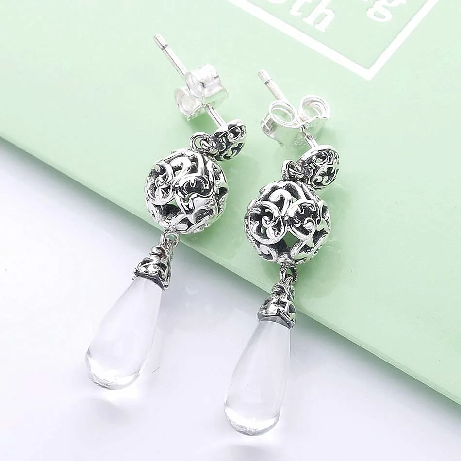 New 925 Sterling Silver Earring Women Regal Droplets Hanging With Crystal Stud Earrings For Women Wedding Gift Pandora Jewelry
New 925 Sterling Silver Earring Women Regal Droplets Hanging With Crystal Stud Earrings For Women Wedding Gift Pandora Jewelry