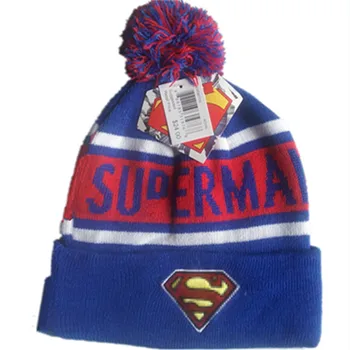 Cartoon anime wool knitting Super Hero Super man Caps Cosplay Super man autumn winter Soft Warm hats fit for Adult Kid with Pom
Cartoon anime wool knitting Super Hero Super man Caps Cosplay Super man autumn winter Soft Warm hats fit for Adult Kid with Pom