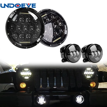 for Jeep Wrangler Front light Kit 97-16 JK TJ LJ 7 Inch LED Headlights with White DRL + 4INCH LED Auxiliary fog lamps
for Jeep Wrangler Front light Kit 97-16 JK TJ LJ 7 Inch LED Headlights with White DRL + 4INCH LED Auxiliary fog lamps