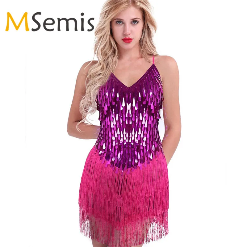 Adult Women Spaghetti Straps Sparkling Sequins Fringe Party Dancewear Gowns Rhythm Ballroom Samba Rumba Tango Latin Dress Women
Adult Women Spaghetti Straps Sparkling Sequins Fringe Party Dancewear Gowns Rhythm Ballroom Samba Rumba Tango Latin Dress Women