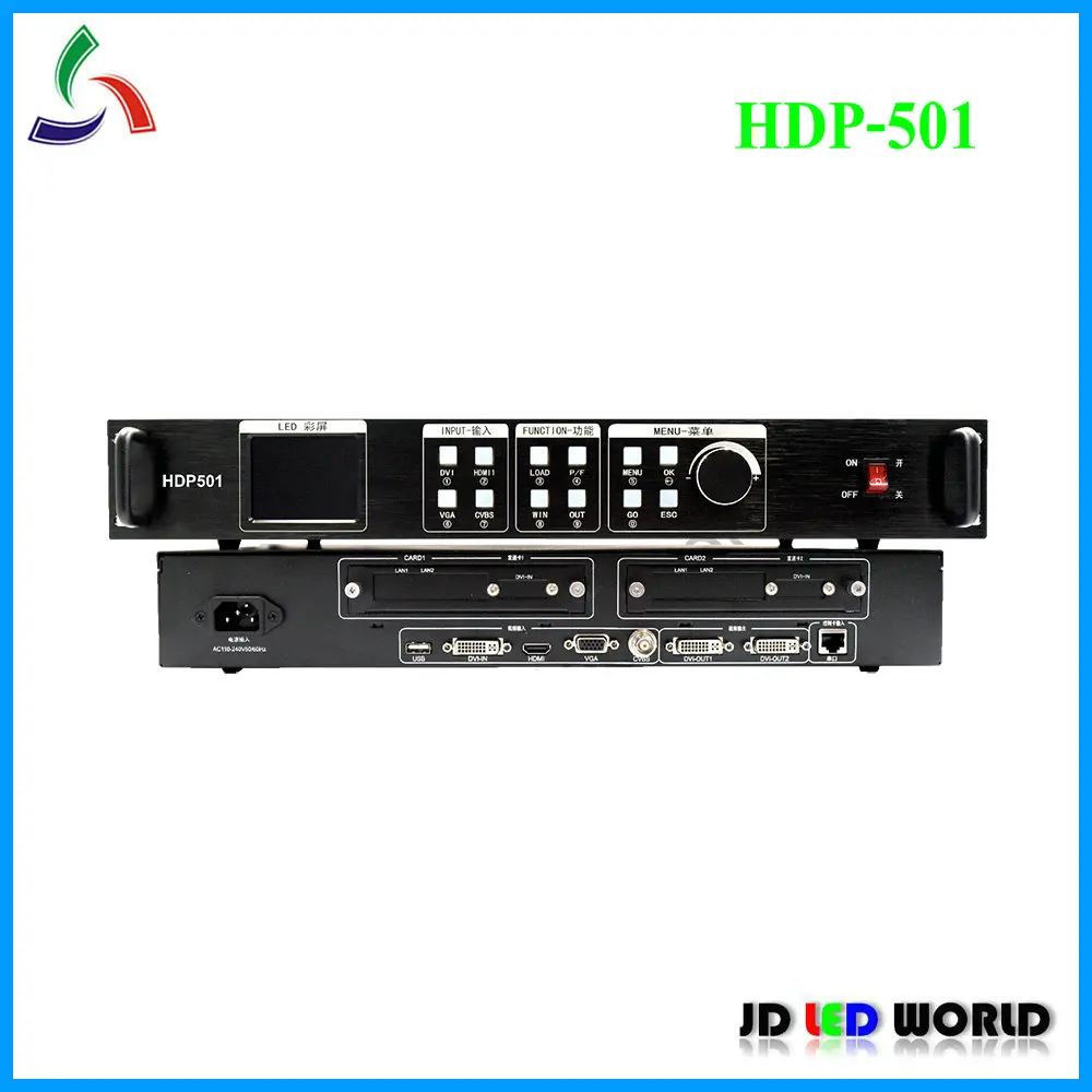 Полноцветный светодиодный экран HUIDU HDP501 видеопроцессор работает с HD A601 A602 A603 Player