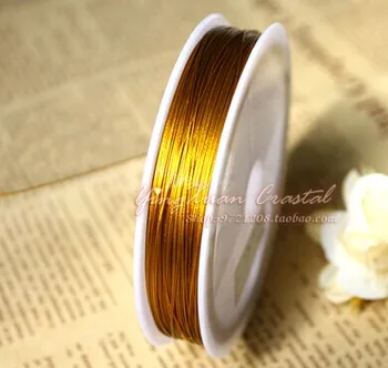 10 rolls/lot 0.38mm Golden Metal stainless steel wire beads DIY handcraft metal wires
10 rolls/lot 0.38mm Golden Metal stainless steel wire beads DIY handcraft metal wires