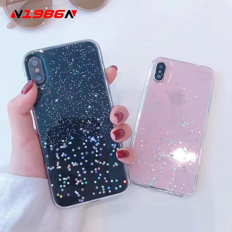 N1986N Phone Case For iPhone 6 6s 7 8 Plus X XR XS Max Luxury Glitter Bling Sequins Star Starry Sky Soft TPU For iPhone X Cover
N1986N Phone Case For iPhone 6 6s 7 8 Plus X XR XS Max Luxury Glitter Bling Sequins Star Starry Sky Soft TPU For iPhone X Cover