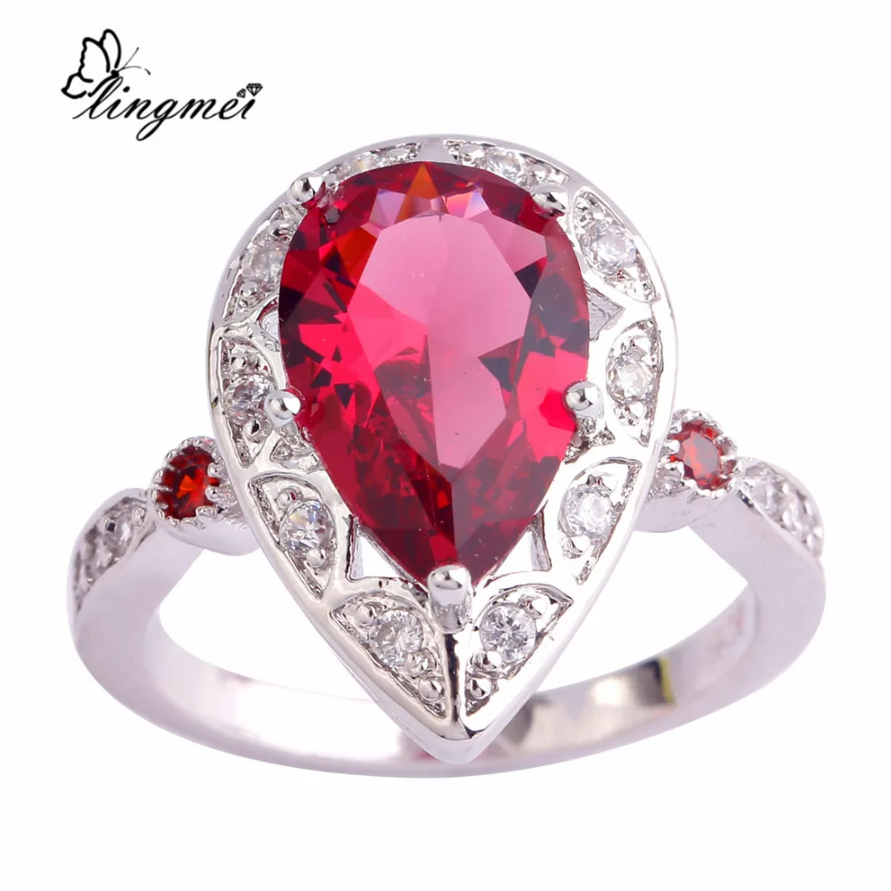 Lingmei Fantastic Wedding Rings for Women Pear Fashion Zircon Jewelry 925 Silver Ring Size 6 7 8 9 10 11 Generous Party Gifts
Lingmei Fantastic Wedding Rings for Women Pear Fashion Zircon Jewelry 925 Silver Ring Size 6 7 8 9 10 11 Generous Party Gifts