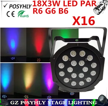16pcs/ 18X3W led par R6 G6 B6 Flat par dmx512 control disco light professional stage dj equipment
16pcs/ 18X3W led par R6 G6 B6 Flat par dmx512 control disco light professional stage dj equipment