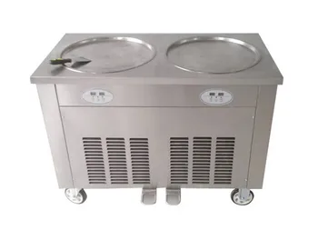 Rolled fry yogurt ice cream making machine Double round pan fried ice cream roll machine R410A refrigerant
Rolled fry yogurt ice cream making machine Double round pan fried ice cream roll machine R410A refrigerant