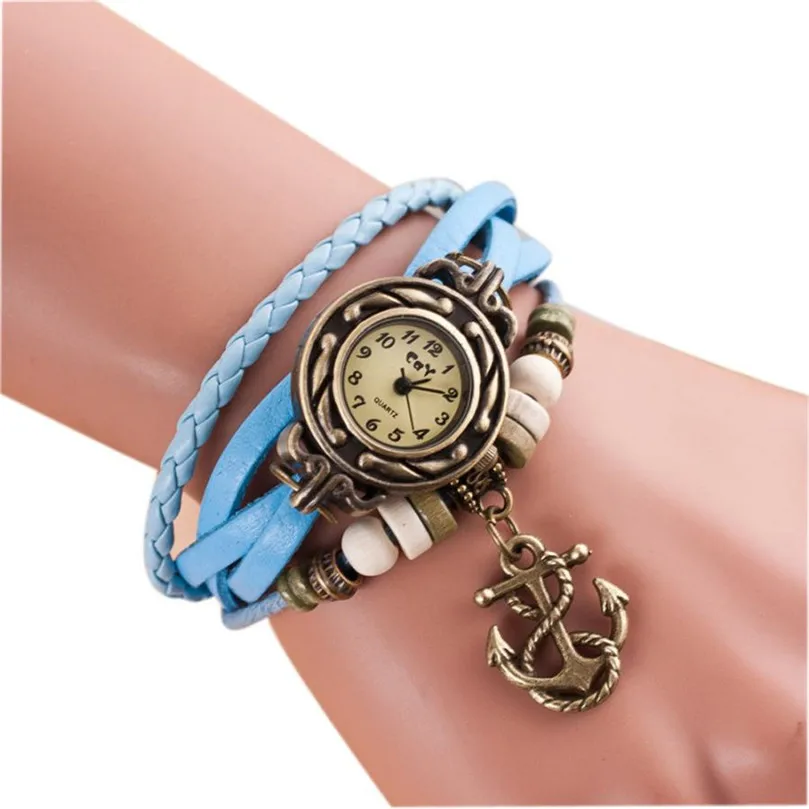Fashion Women's Watch Quartz Weave Around Leather Anchors Bracelet Lady Woman Wrist Watch relogio dropshipping freeshipping #40
Fashion Women's Watch Quartz Weave Around Leather Anchors Bracelet Lady Woman Wrist Watch relogio dropshipping freeshipping #40