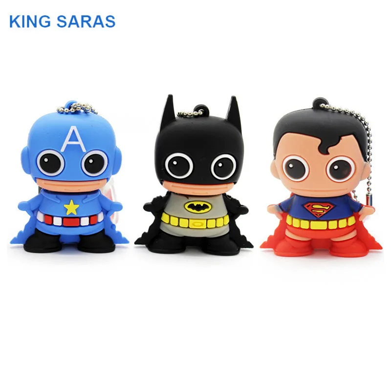 KING SARAS 64GB Cool New style Batman Superman Capta style 4GB 8GB 16GB 32GB usb flash drive usb 2.0 pendrive
KING SARAS 64GB Cool New style Batman Superman Capta style 4GB 8GB 16GB 32GB usb flash drive usb 2.0 pendrive