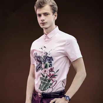 High Quality Men Summer Royal Prince Formal Slim Print Shirts Male Classic Casual Short Sleeve Top shirts Retro Mens 713005
High Quality Men Summer Royal Prince Formal Slim Print Shirts Male Classic Casual Short Sleeve Top shirts Retro Mens 713005
