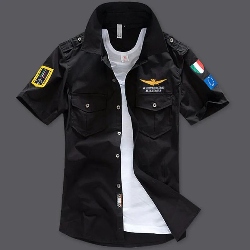 2019 Summer Military Style Men Casual Shirts Spring High Quality Cotton Solid Shirt Classic Design Breathable Brand Dress Shirts
2019 Summer Military Style Men Casual Shirts Spring High Quality Cotton Solid Shirt Classic Design Breathable Brand Dress Shirts