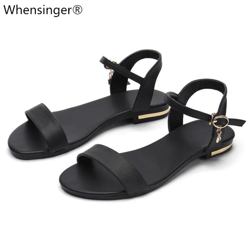 2018 New Women Sandals Genuine Leather Soft Rubber Sole Basic Buckle Strap Size 34-43 Women's Summer Shoes
2018 New Women Sandals Genuine Leather Soft Rubber Sole Basic Buckle Strap Size 34-43 Women's Summer Shoes