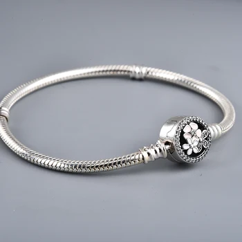 Christmas hot SALE Authentic 100% 925 Sterling Silver Snake Chain Bangle & Bracelet Enamel Flower Luxury Jewelry 16-21CM
Christmas hot SALE Authentic 100% 925 Sterling Silver Snake Chain Bangle & Bracelet Enamel Flower Luxury Jewelry 16-21CM