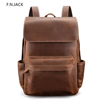 F.N.JACK Vintage Men Genuine Leather Backpack Large Outdoor Travel Backpack Casual Men's Bag Laptop Bagpack New Women Backpack
F.N.JACK Vintage Men Genuine Leather Backpack Large Outdoor Travel Backpack Casual Men's Bag Laptop Bagpack New Women Backpack
