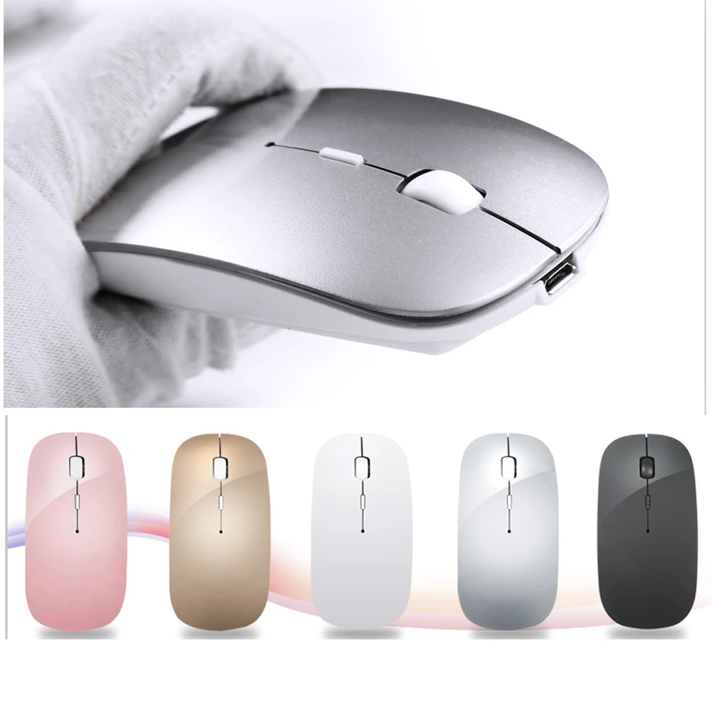 

USB Mouse for Macbook Air Pro,for Win 10/Mac Laptop Computer Wireless Mouse Rechargeable Mute Silent Optical Gaming Mouse