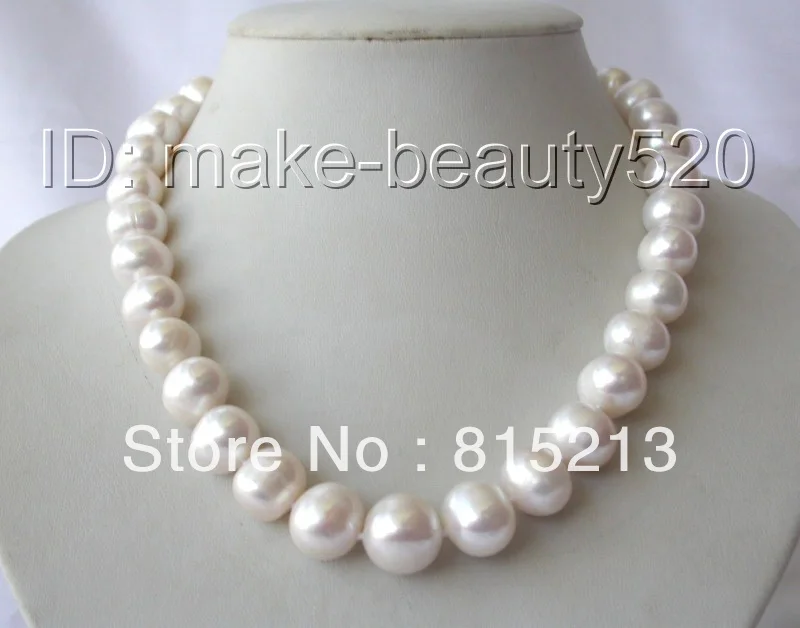FREE SHIPPING>>>@@ > N1204 stunning big 14mm round white freshwater cultured pearl necklace
FREE SHIPPING>>>@@ > N1204 stunning big 14mm round white freshwater cultured pearl necklace