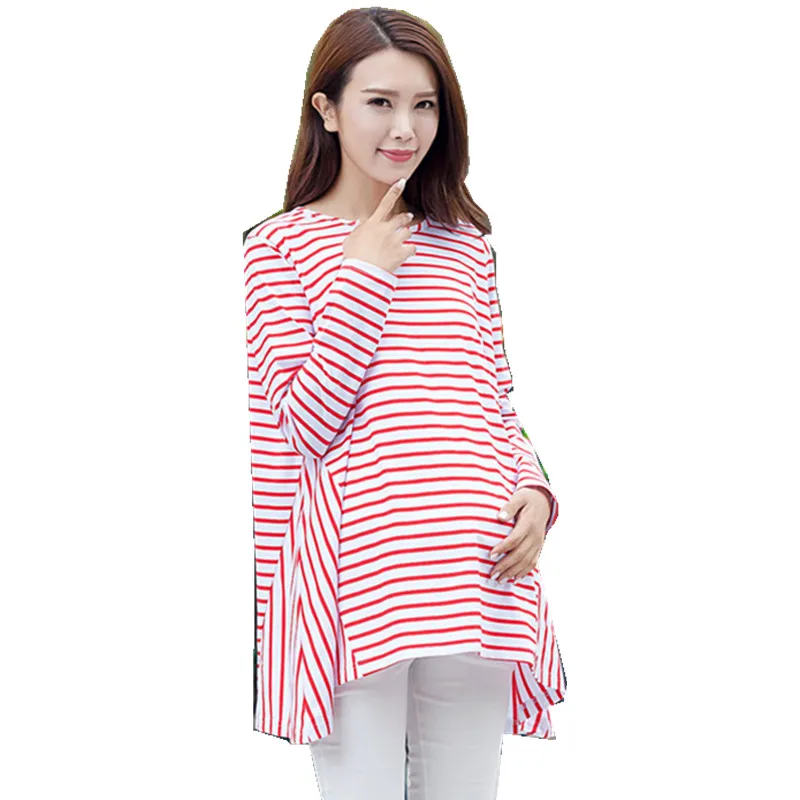 Red Long sleeved 100% Cotton Striped Maternity T shirts Pregnant Shirt Plus size Pregnancy Spring autumn Clothes Maternity
Red Long sleeved 100% Cotton Striped Maternity T shirts Pregnant Shirt Plus size Pregnancy Spring autumn Clothes Maternity