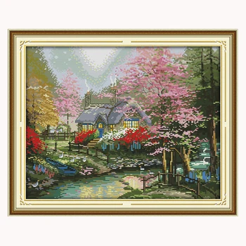 Joy Sunday cross stitch kits The stream side cottag scene DMC14CT11CTcottonfabric livingroom restaurant hotel painting wholesale
Joy Sunday cross stitch kits The stream side cottag scene DMC14CT11CTcottonfabric livingroom restaurant hotel painting wholesale