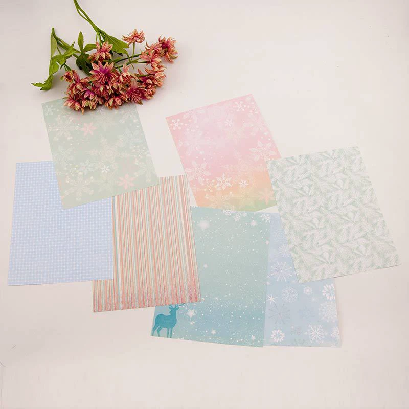 Snowflake Pattern Scrapbook Decoration Paper Practical DIY Origami Photo Album Background Paper Greeting Cards Making Supplies
Snowflake Pattern Scrapbook Decoration Paper Practical DIY Origami Photo Album Background Paper Greeting Cards Making Supplies