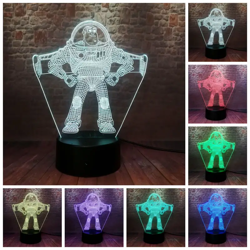 Buzz Cartoon Figma 3D Illusion LED Lamp 7 Colors Changing NightLight Toy Story 4 Anime Buzz Lightyear Figure Toys for Boys
Buzz Cartoon Figma 3D Illusion LED Lamp 7 Colors Changing NightLight Toy Story 4 Anime Buzz Lightyear Figure Toys for Boys