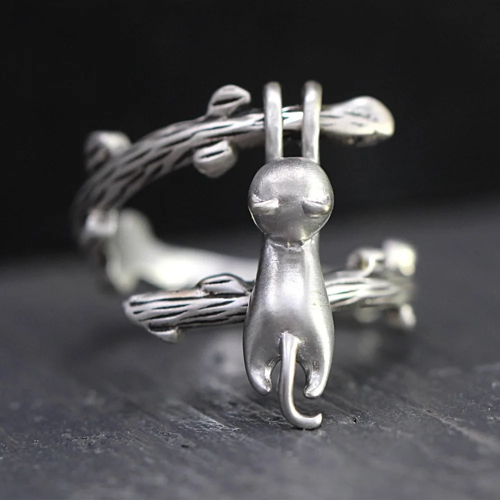 100% 925 Solid Real Sterling Silver Vintage Cat Rings For Women Wedding Gift Finger Ring Handmade Sterling-silver-jewelry jz411
100% 925 Solid Real Sterling Silver Vintage Cat Rings For Women Wedding Gift Finger Ring Handmade Sterling-silver-jewelry jz411