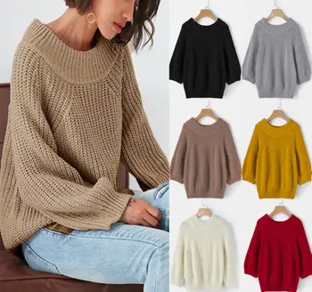 2018 Women Fashion Loose Long Sleeve Oversize Sweater Kintted Jumper Tops Knitwear Pullover Tops
2018 Women Fashion Loose Long Sleeve Oversize Sweater Kintted Jumper Tops Knitwear Pullover Tops