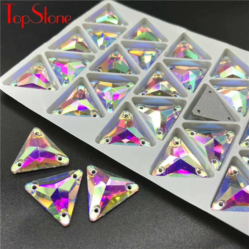 TopStone Crystal AB Triangle Sew On Rhinestones Glass Flatback Size 12 16 22 mm For DIY Sewing Dance Dress Strass Clothes
TopStone Crystal AB Triangle Sew On Rhinestones Glass Flatback Size 12 16 22 mm For DIY Sewing Dance Dress Strass Clothes