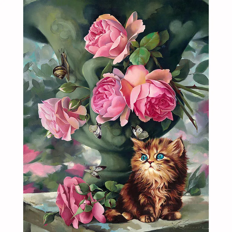 Home Decoration Diamond Painting Rhinestone Cross Stitch Flower/cat Oil Diy Diamond Embroidery Cross Stitch Plant Art
Home Decoration Diamond Painting Rhinestone Cross Stitch Flower/cat Oil Diy Diamond Embroidery Cross Stitch Plant Art