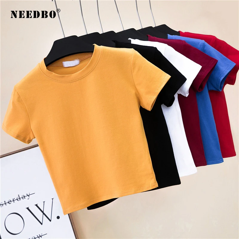 NEEDBO Best Sell O-Neck Sexy Crop Top Women Femme Short Sleeve Casual Cotton Tee Tops Summer Female T Shirt Cute Cropped Top
NEEDBO Best Sell O-Neck Sexy Crop Top Women Femme Short Sleeve Casual Cotton Tee Tops Summer Female T Shirt Cute Cropped Top