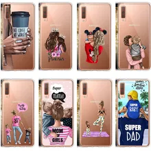 Модные чёрный; коричневый волос для мам и детей, девочек queen 01 женские телефонные чехлы для samsung S8 S9 плюс A6 A6Plus A8 A8Plus 2018 A7 2018 A750(China)